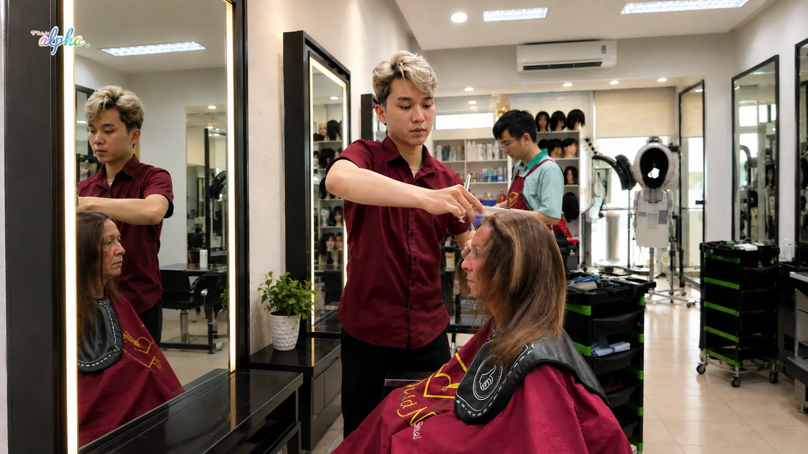 Lớp học đào tạo khóa học làm tóc tại Hệ thống World Nail