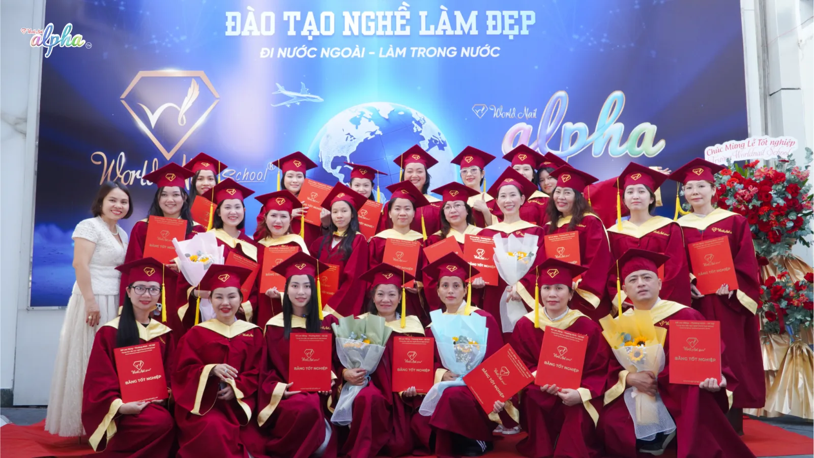 Lễ tốt nghiệp khóa học nối mi tại World Nail Alpha