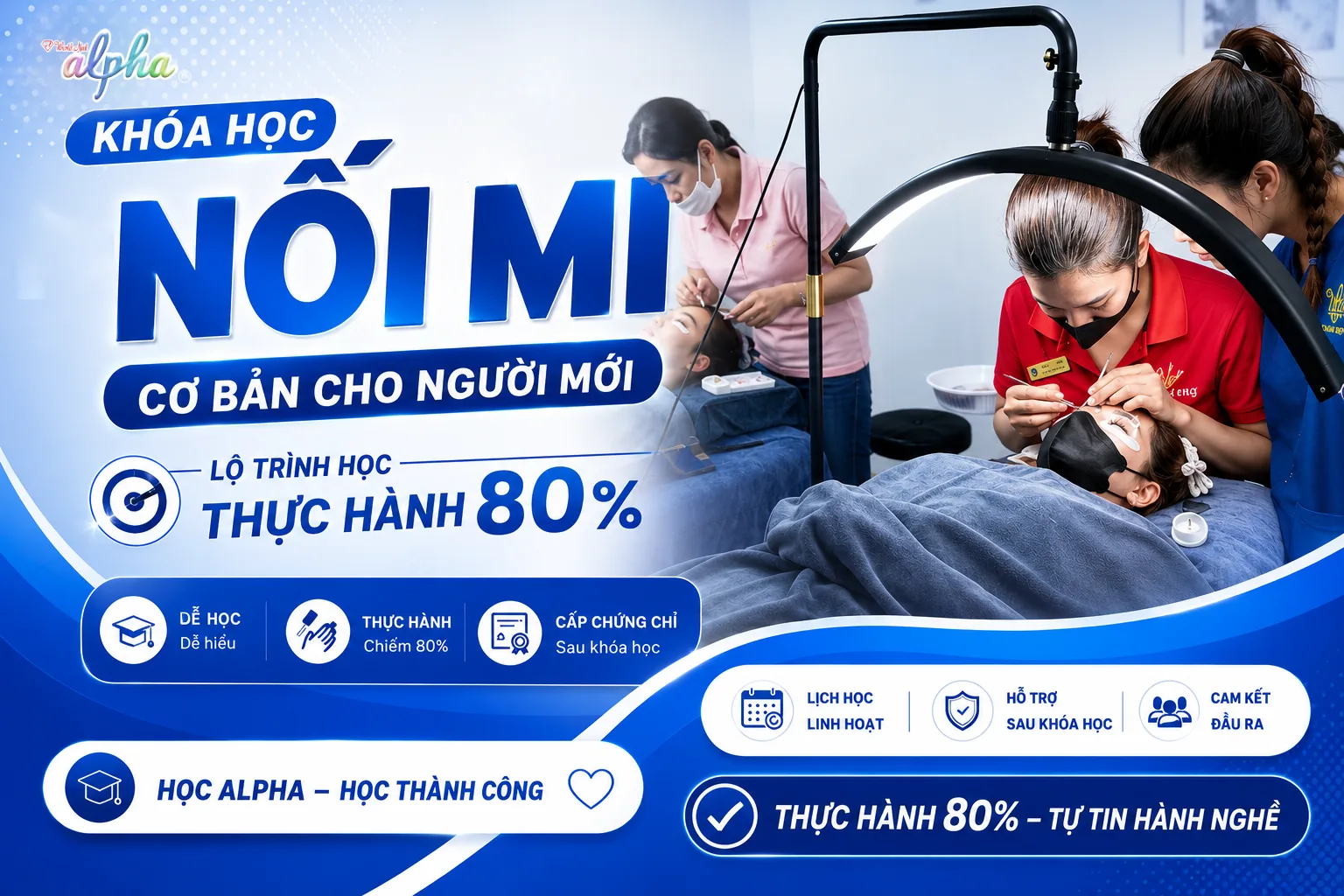 Khóa Học Nối Mi Cơ Bản Tại World Nail Alpha